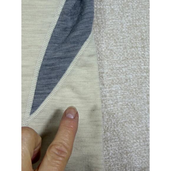 Smartwool Women Medium Gray White 1/4 Zip Lightweight Long Sleeve Merino Hoodie - Picture 5 of 11